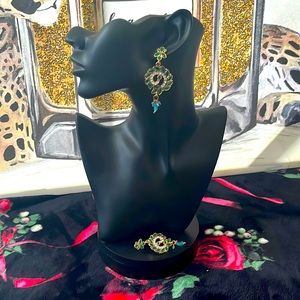 Costume jeweled earrings